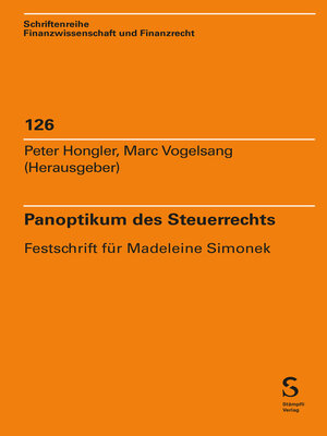 cover image of Panoptikum des Steuerrechts